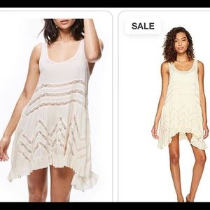 FREE PEOPLE CREAM SLIP Tunic